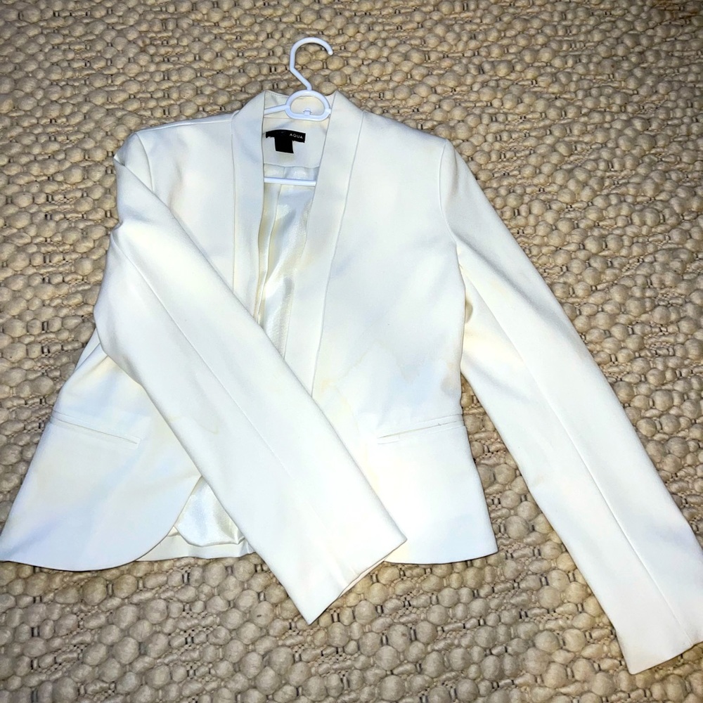 Aqua cream blazer.